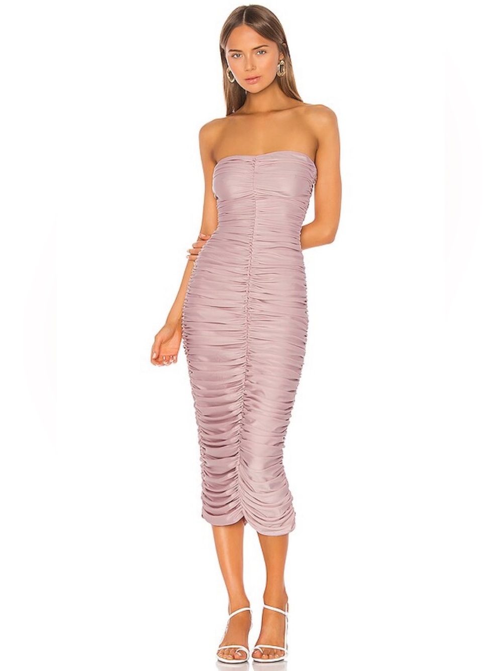 Norma Kamali slinky dress in Posey Pink